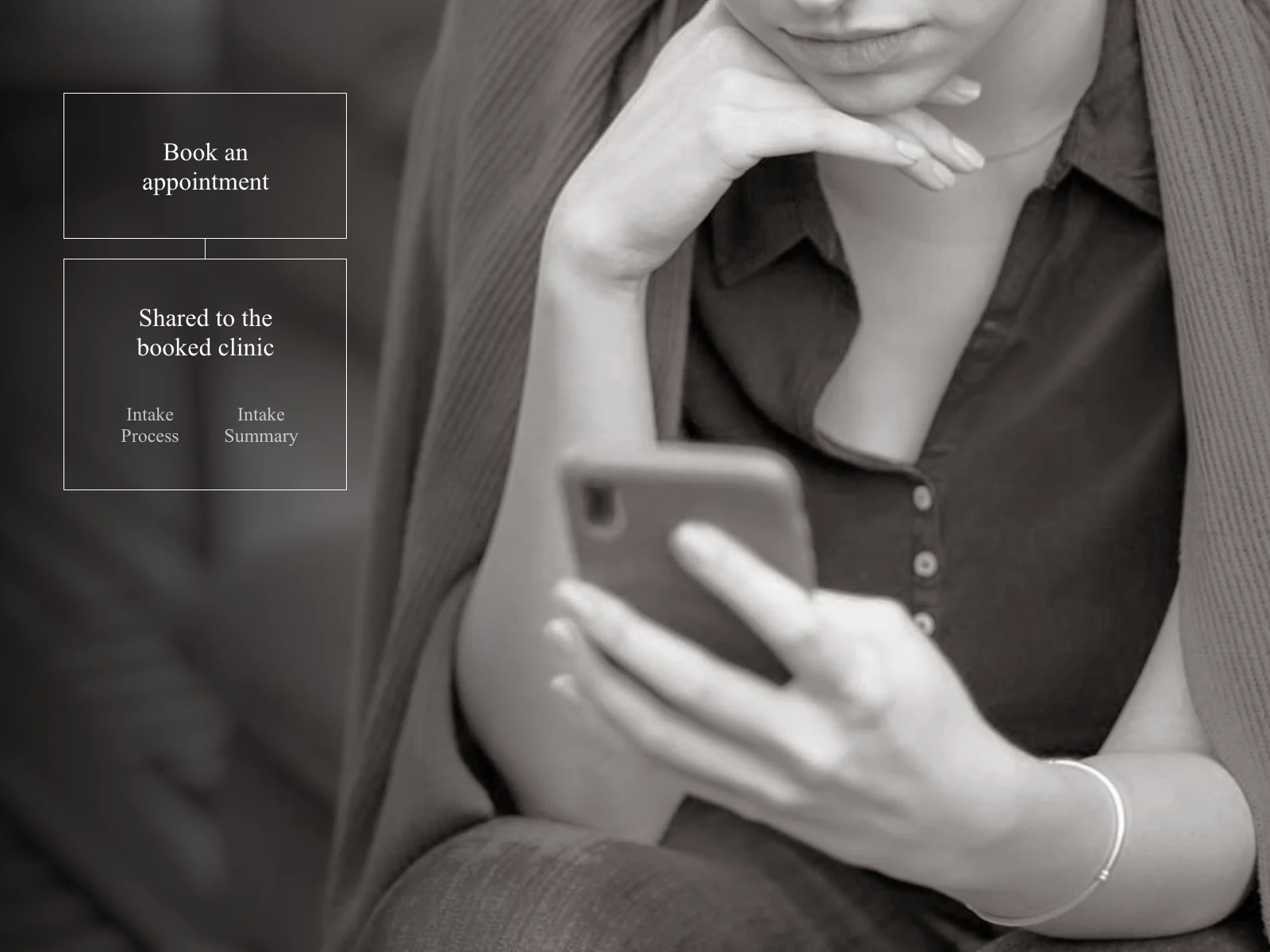 A person wrapped in a blanket looking at their phone.